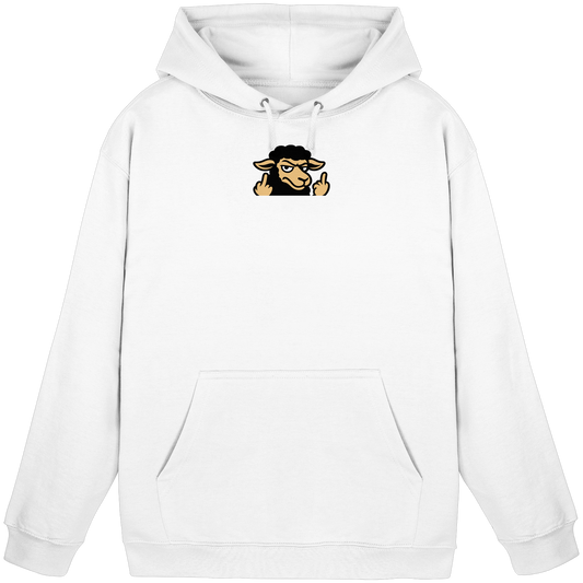 Schwarzes Schaf mit Mittelfinger – Das stille Nein in Stoffform - Basic Unisex Hoodie