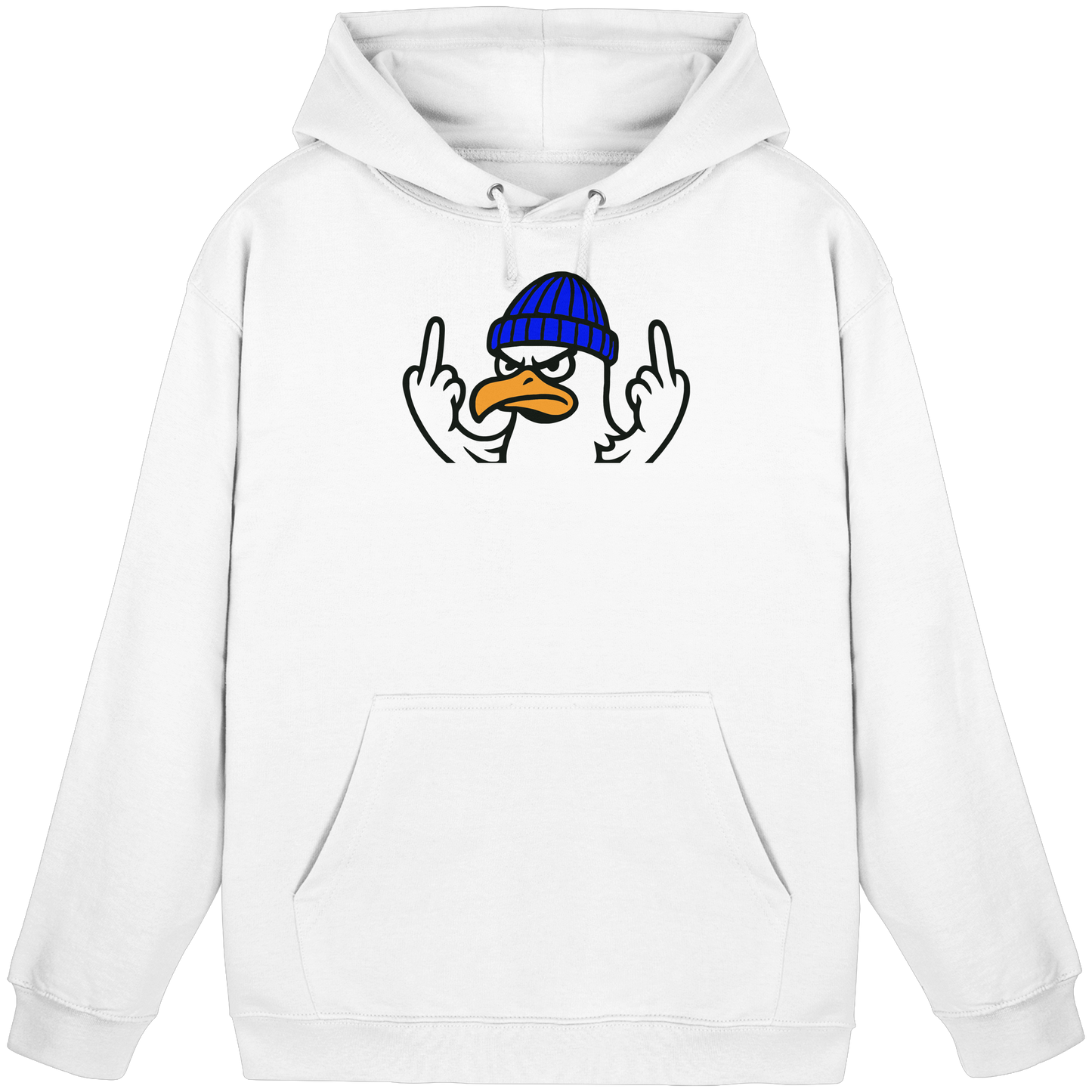 Möwe mit Mittelfinger – Vogel zeigen, Stil behalten  - Basic Unisex Hoodie