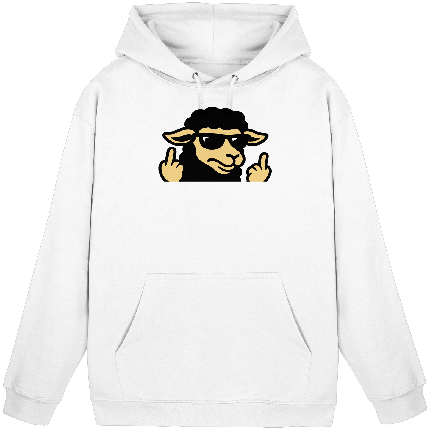 Schwarzes Schaf mit Mittelfinger – Schluss mit Nettigkeit - Basic Unisex Hoodie