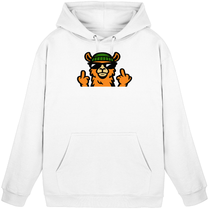 Lama mit Mittelfinger – Dein freches Statement gegen nervige Fragen und blöde Menschen - Basic Unisex Hoodie