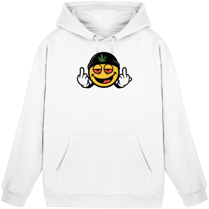 Smiley mit Mittelfinger – Lächeln. Ziehen. Grenzen setzen. - Basic Unisex Hoodie