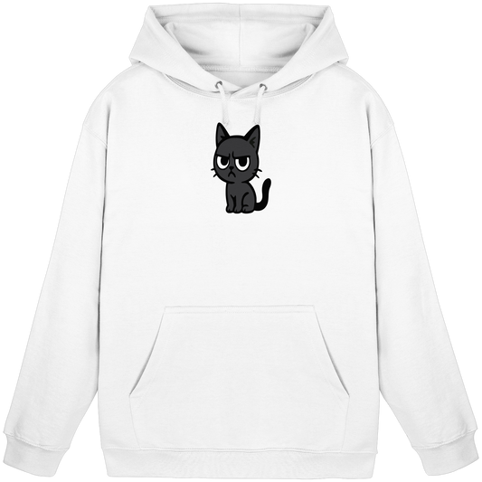 Schwarze Katze mit erhobenem Blick – Katzen haben Personal - Basic Unisex Hoodie
