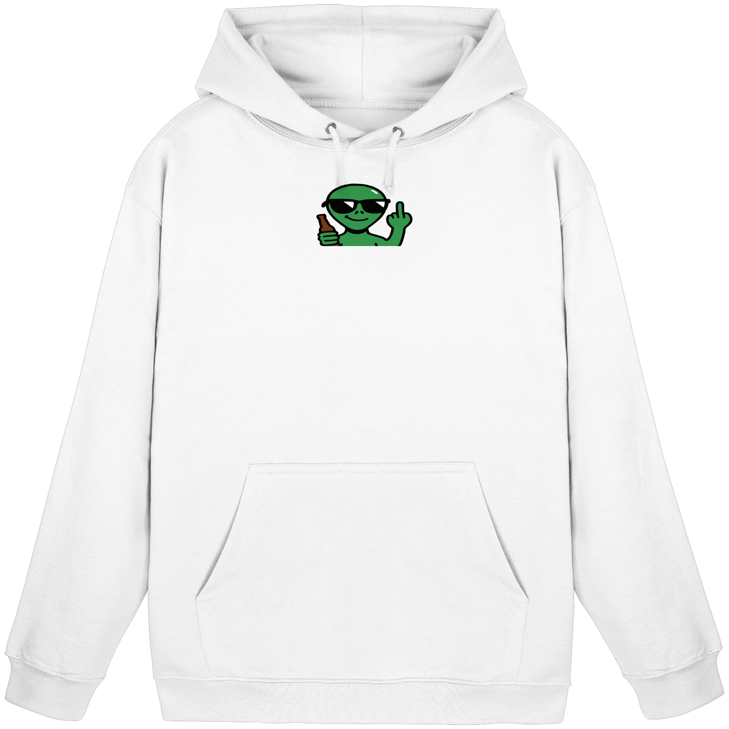 Alien mit Mittelfinger – Der Club gehört den Sternen - Basic Unisex Hoodie