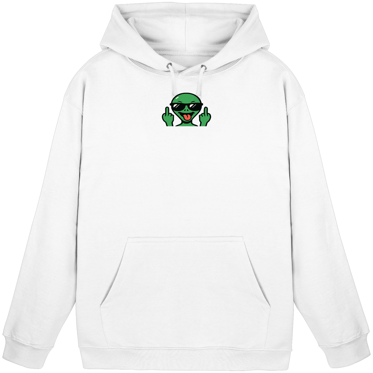 Alien mit Mittelfinger – Grüße vom Planeten Genervt - Basic Unisex Hoodie