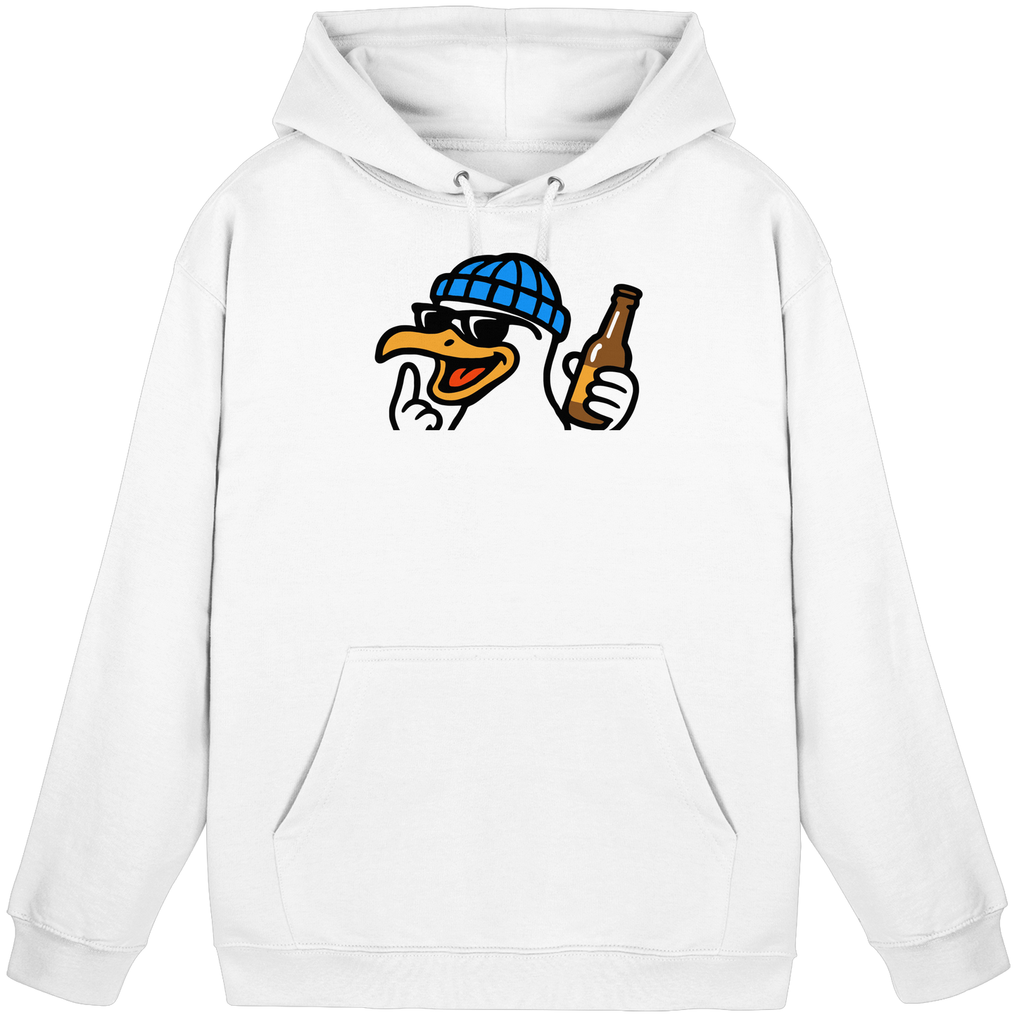 Möwe mit Mittelfinger – Dein nachtaktives Party-Orakel - Basic Unisex Hoodie
