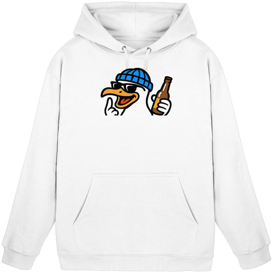 Möwe mit Mittelfinger – Dein nachtaktives Party-Orakel - Basic Unisex Hoodie