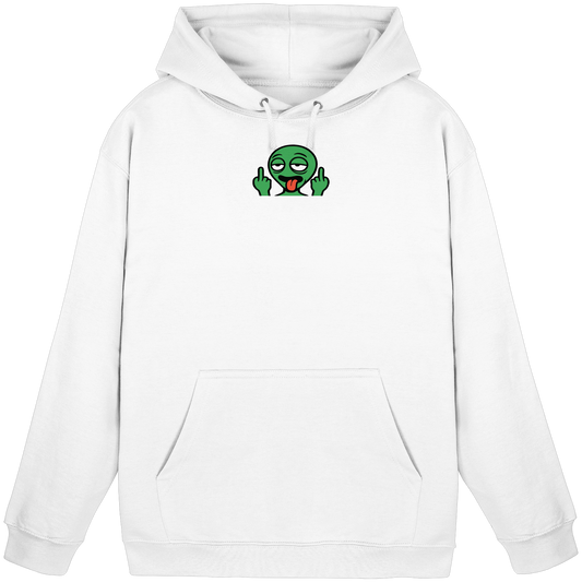 Alien mit Mittelfinger – Ich will nach Hause, aber erst flippe ich euch noch - Basic Unisex Hoodie
