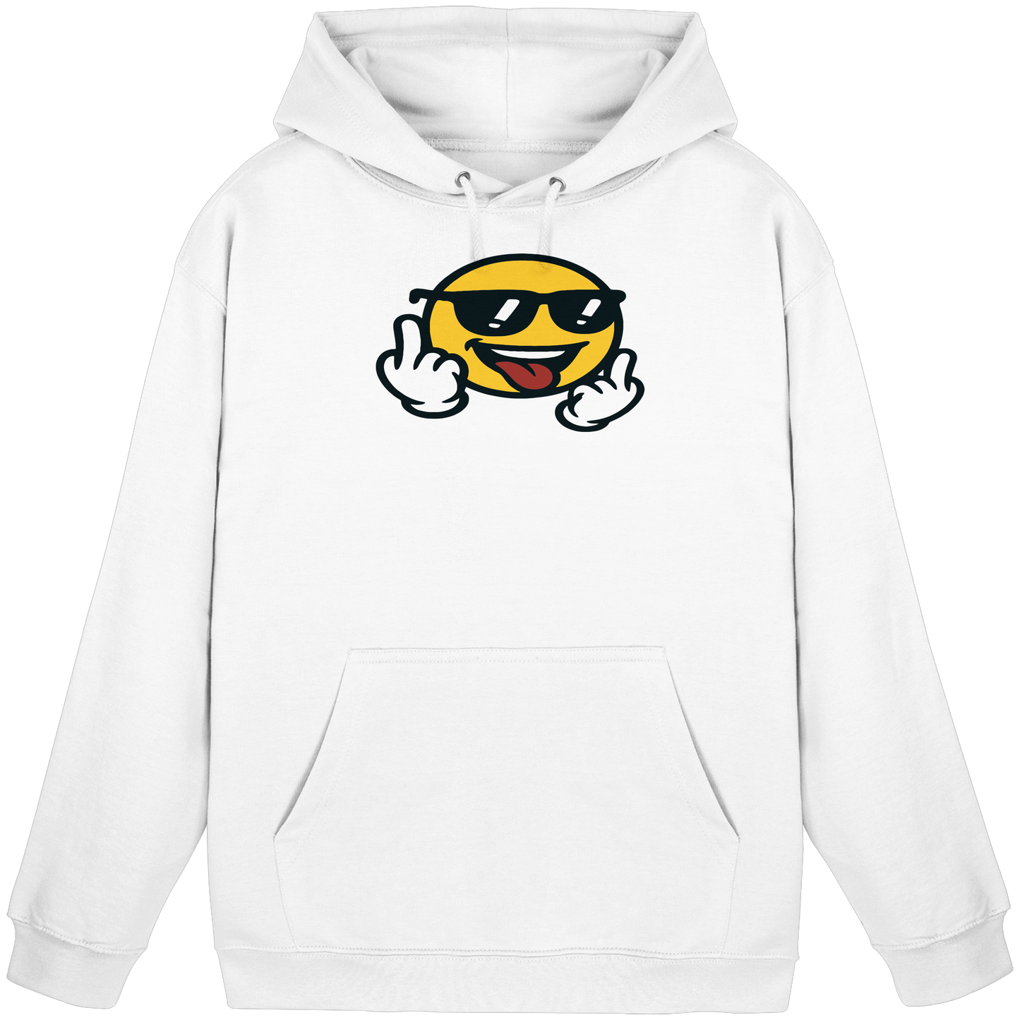 Smiley mit Mittelfinger – Der freundlichste Mittelfinger der Welt - Basic Unisex Hoodie
