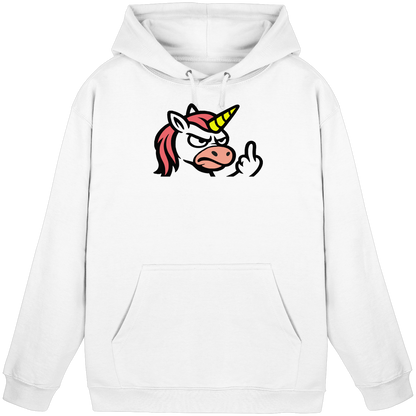 Einhorn mit Mittelfinger – Magie war gestern, jetzt kommt Klartext - Basic Unisex Hoodie