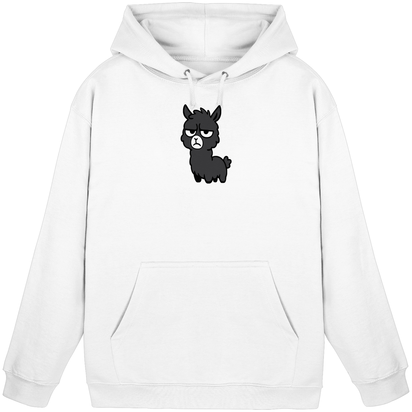 Alpaka mit Augenrollen & hochgezogener Lippe – Bitte nicht heute, Mensch - Basic Unisex Hoodie
