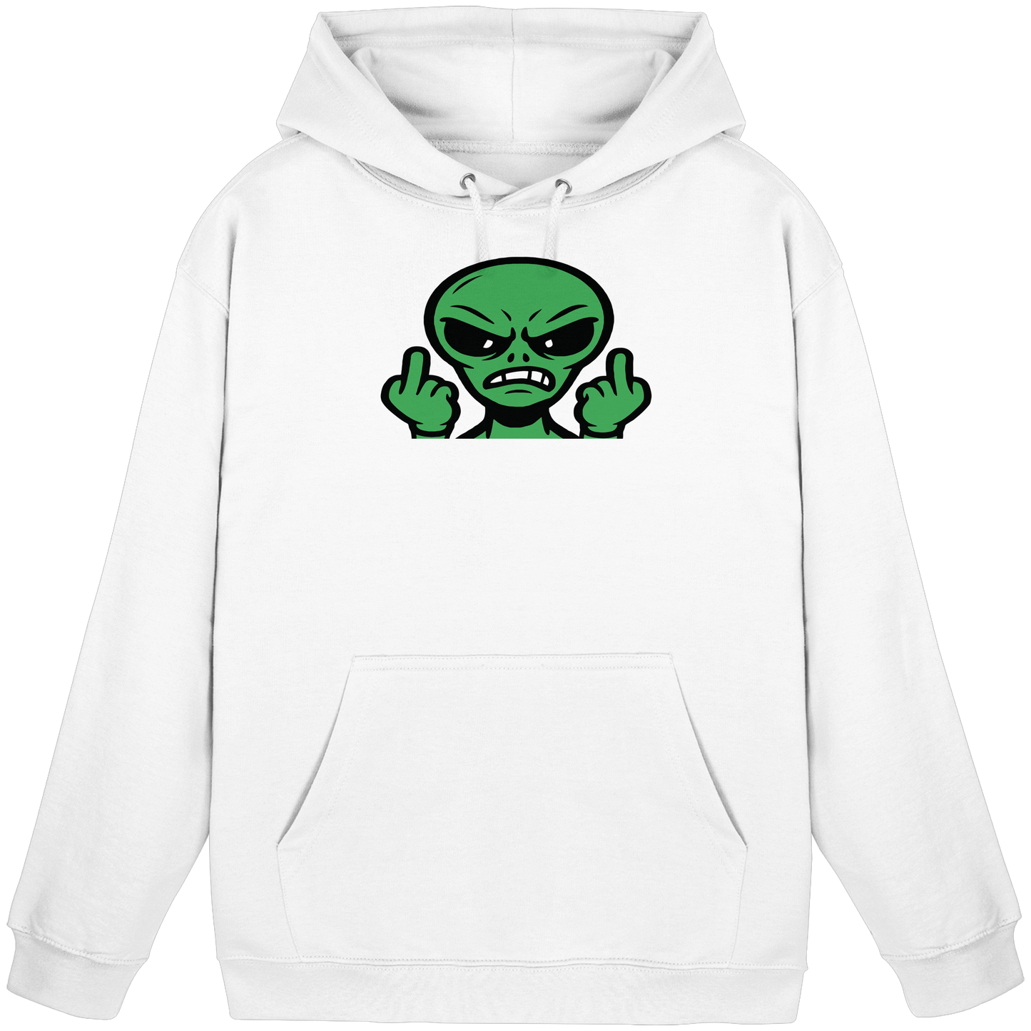 Alien mit Mittelfinger – Kontakt abgebrochen - Basic Unisex Hoodie