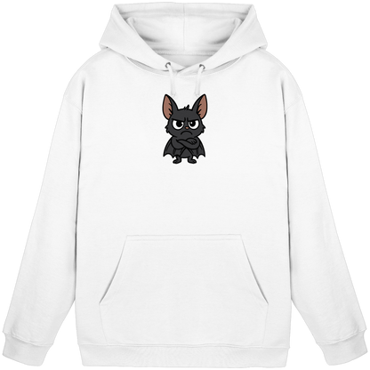 Fledermaus mit verschränkten Flügeln – Nachtmodus: Skepsis aktiv - Basic Unisex Hoodie