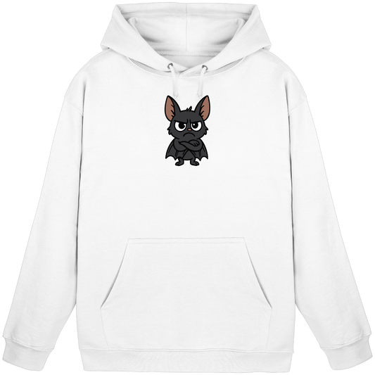Fledermaus mit verschränkten Flügeln – Nachtmodus: Skepsis aktiv - Basic Unisex Hoodie