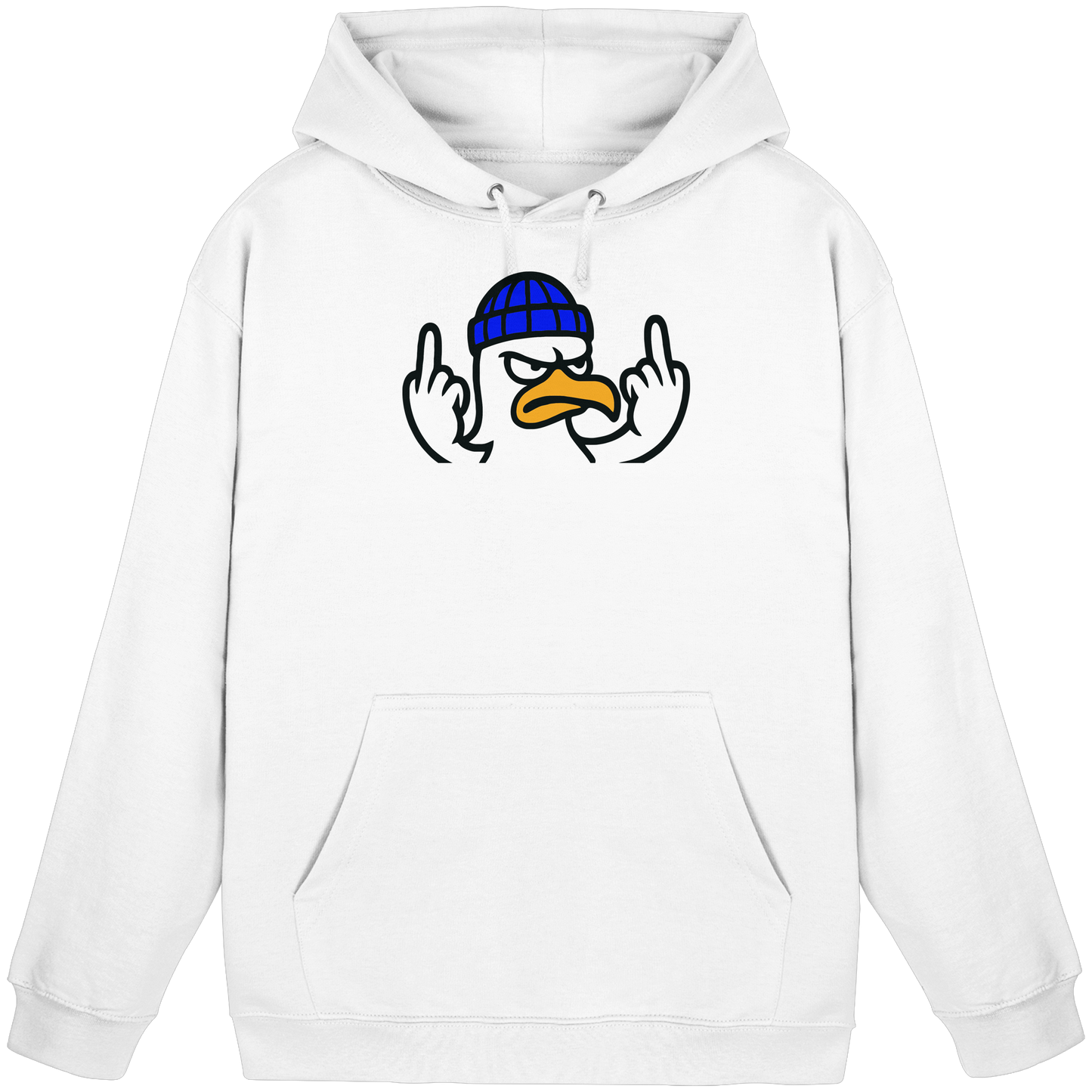 Möwe mit Mittelfinger – Kein Bock, keine Diskussionen - Basic Unisex Hoodie
