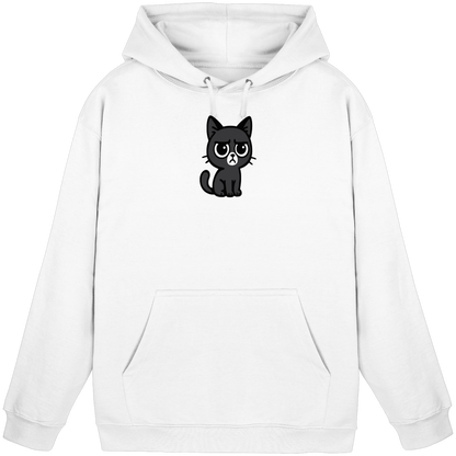 Schwarze Katze mit trotzigen Blick – Management-Ebene: Katze - Basic Unisex Hoodie