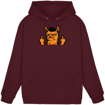 Lama mit Mittelfinger – Dein Mode-Statement gegen soziale Überforderung - Basic Unisex Hoodie