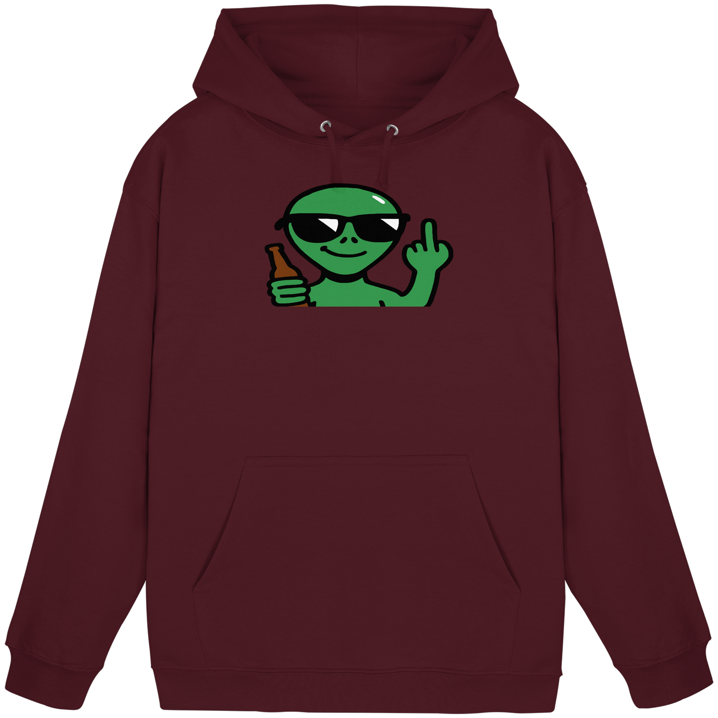 Alien mit Mittelfinger – Der Club gehört den Sternen - Basic Unisex Hoodie