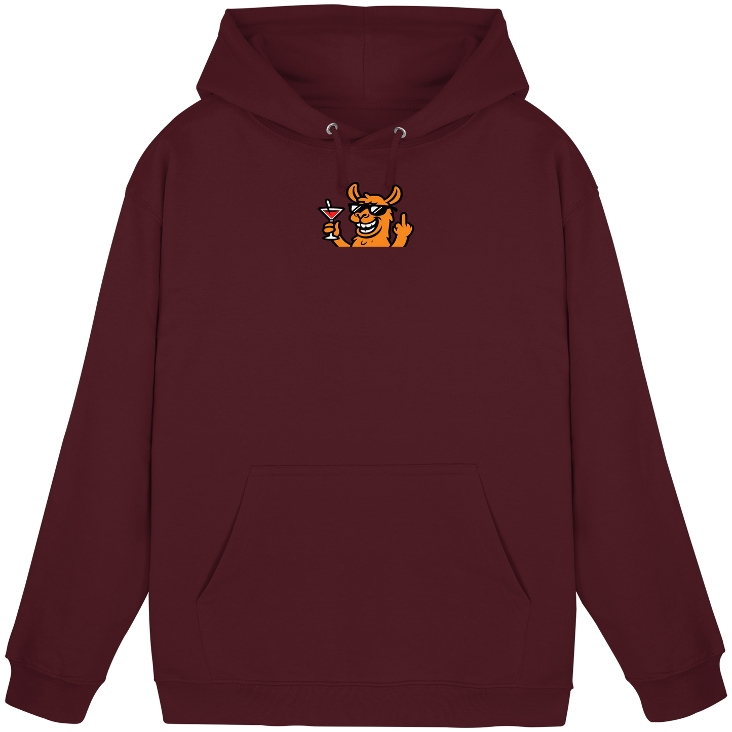 Lama mit Mittelfinger – Partymodus mit Attitüde - Basic Unisex Hoodie