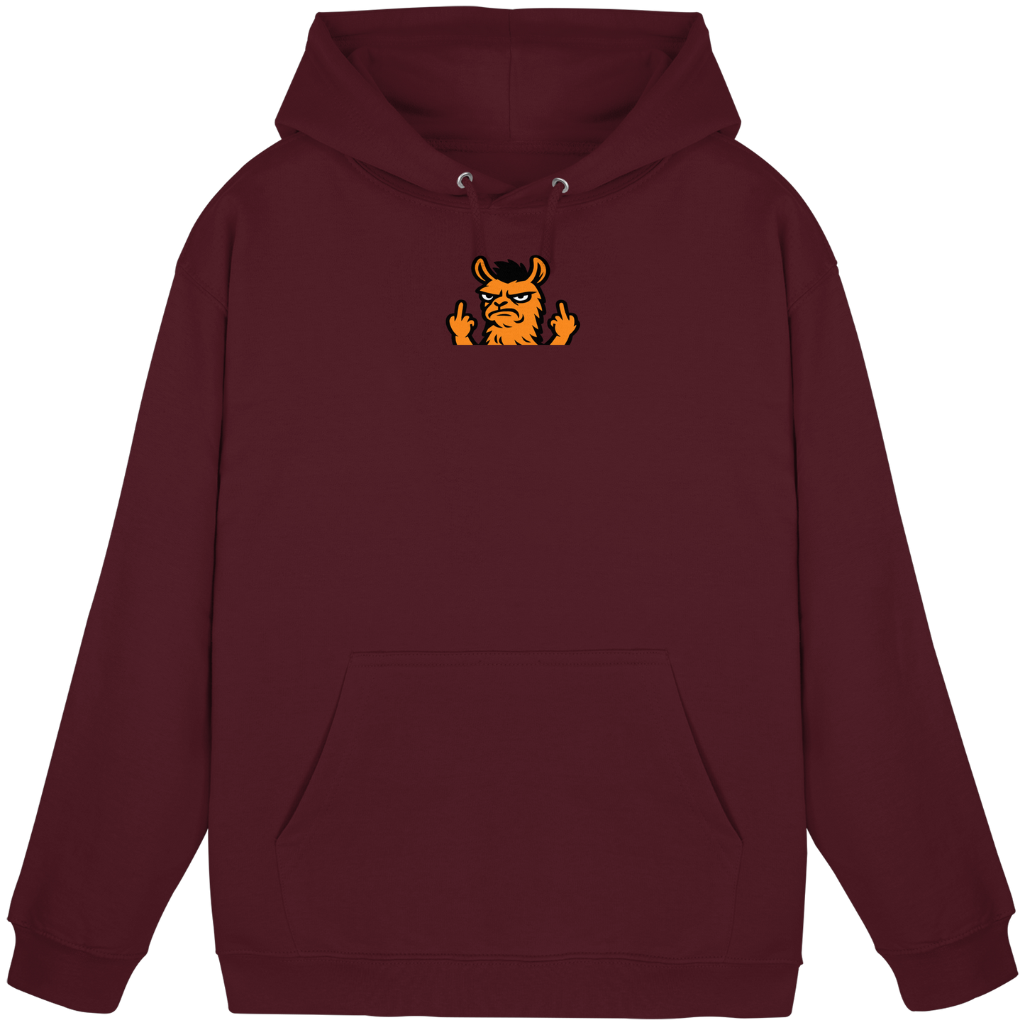 Lama mit Mittelfinger – Dein Mode-Statement gegen soziale Überforderung - Basic Unisex Hoodie