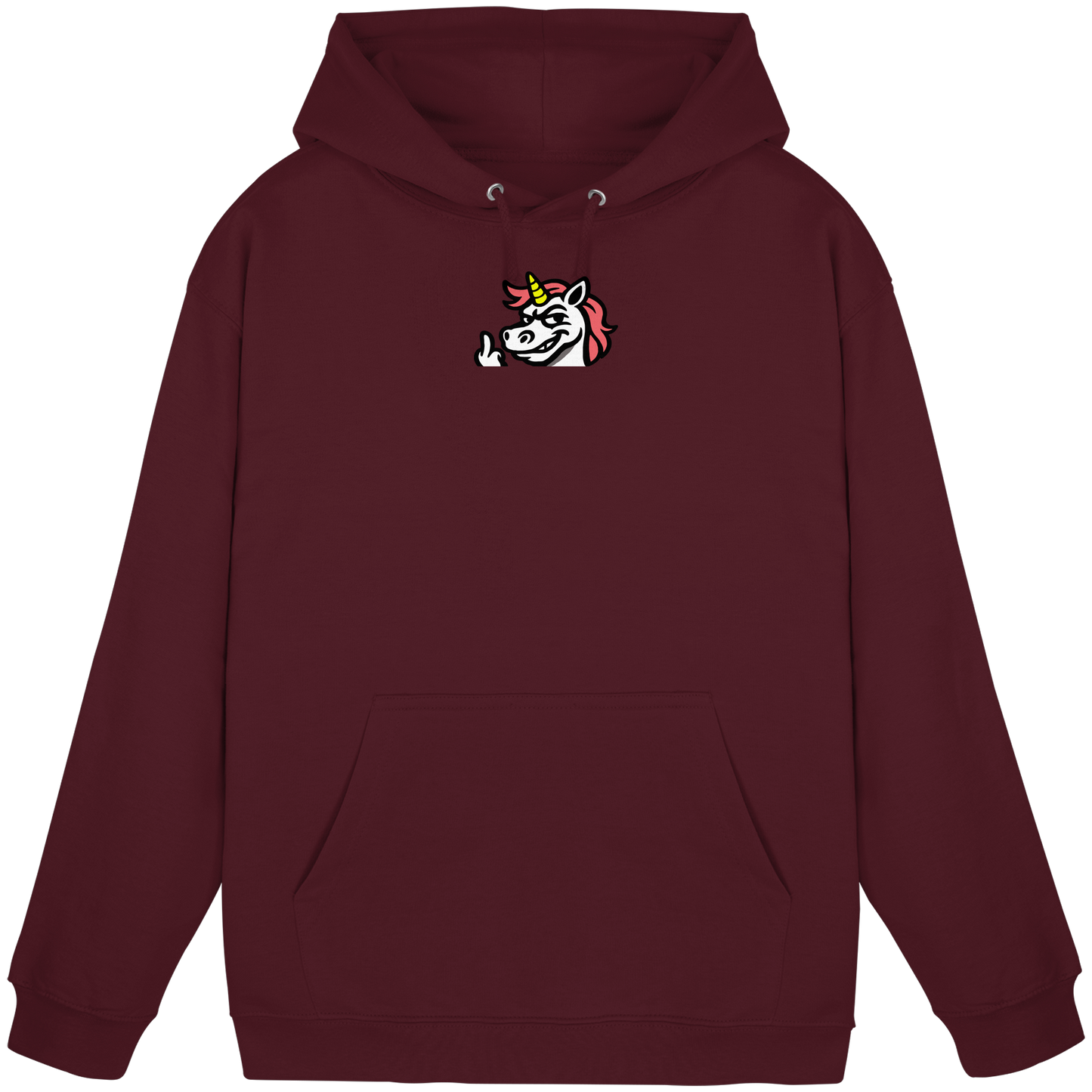 Einhorn mit Mittelfinger – Zu süß zum Ertragen, zu frech zum Ignorieren - Basic Unisex Hoodie