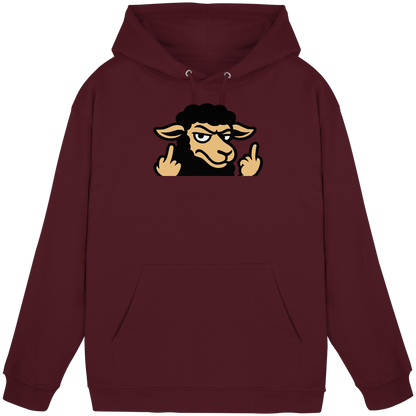 Schwarzes Schaf mit Mittelfinger – Das stille Nein in Stoffform - Basic Unisex Hoodie
