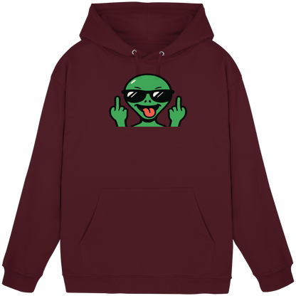Alien mit Mittelfinger – Grüße vom Planeten Genervt - Basic Unisex Hoodie