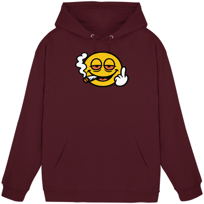 Smiley mit Mittelfinger – Wie ein Joint, nur zum Anziehen - Basic Unisex Hoodie