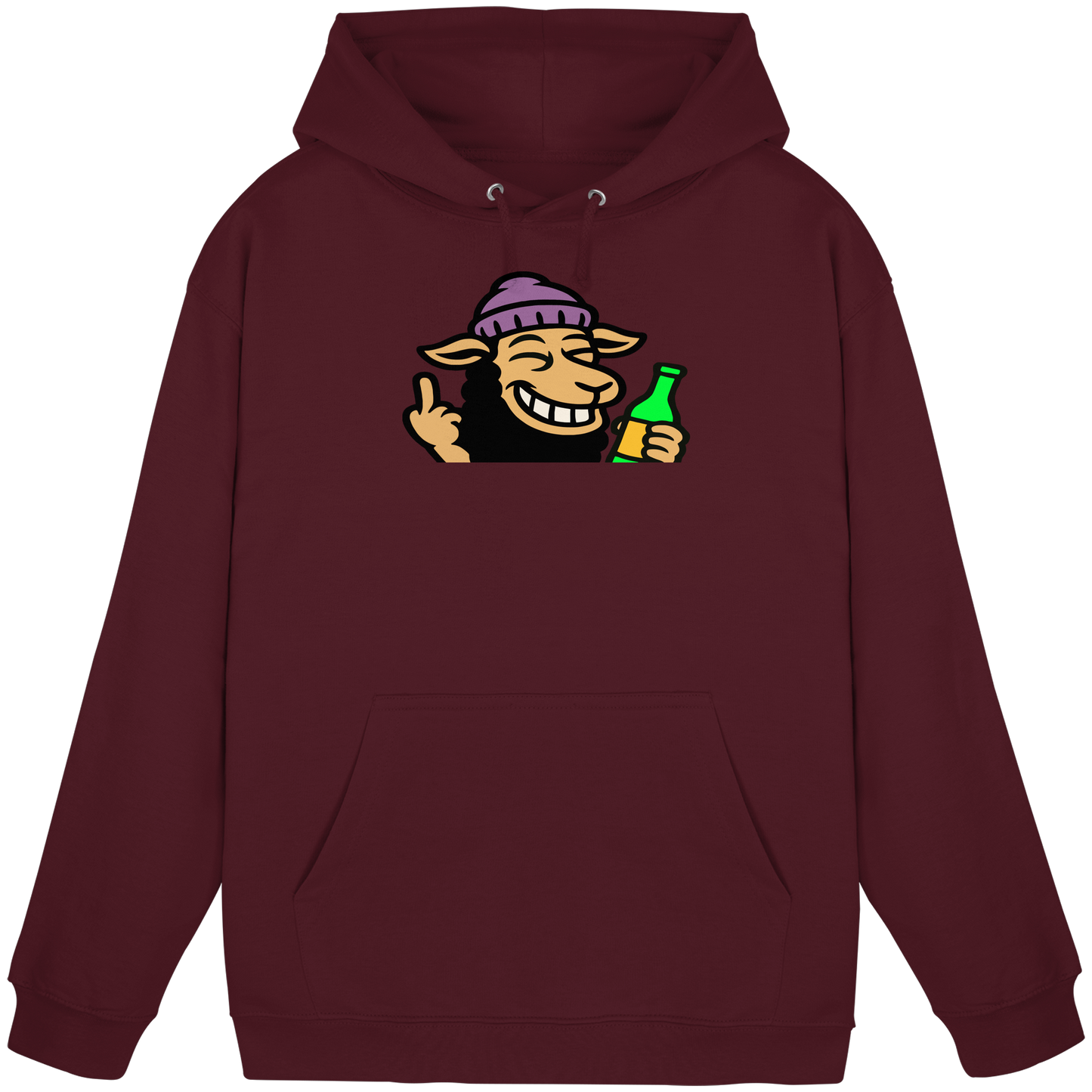 Schaf mit Mittelfinger im Partymodus – Dancefloor? Nur wenn’s brennt - Basic Unisex Hoodie