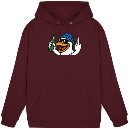 Möwe mit Mittelfinger – Der fliegende Cocktail der Verweigerung - Basic Unisex Hoodie