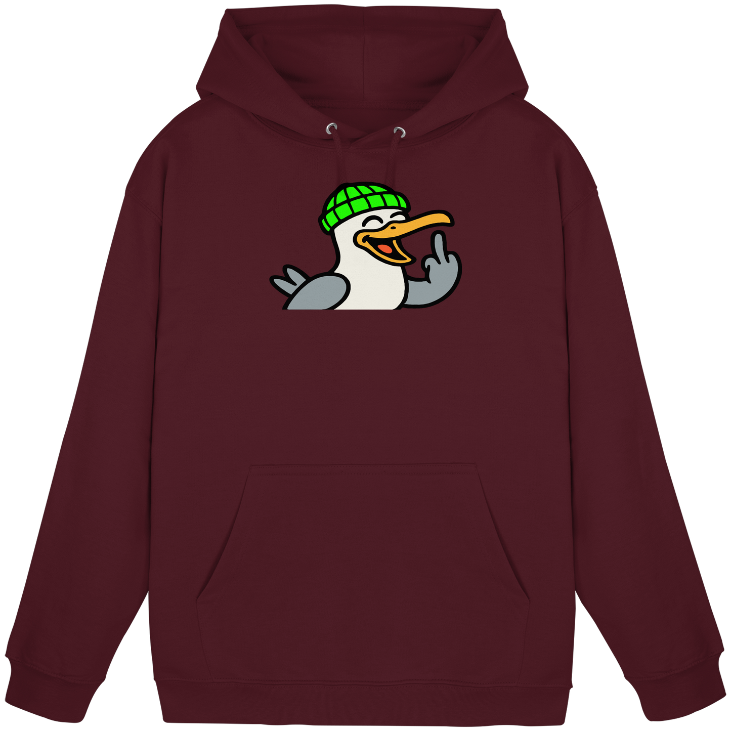Möwe mit Mittelfinger – Wenn Höflichkeit keine Option mehr ist - Basic Unisex Hoodie