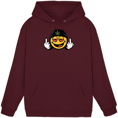 Smiley mit Mittelfinger – Lächeln. Ziehen. Grenzen setzen. - Basic Unisex Hoodie