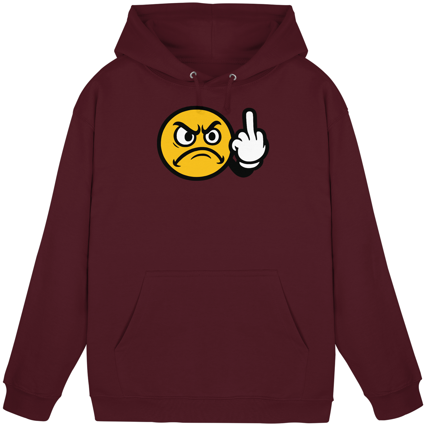 Smiley mit Mittelfinger – Dein stilles „Nope“ mit Gesicht - Basic Unisex Hoodie