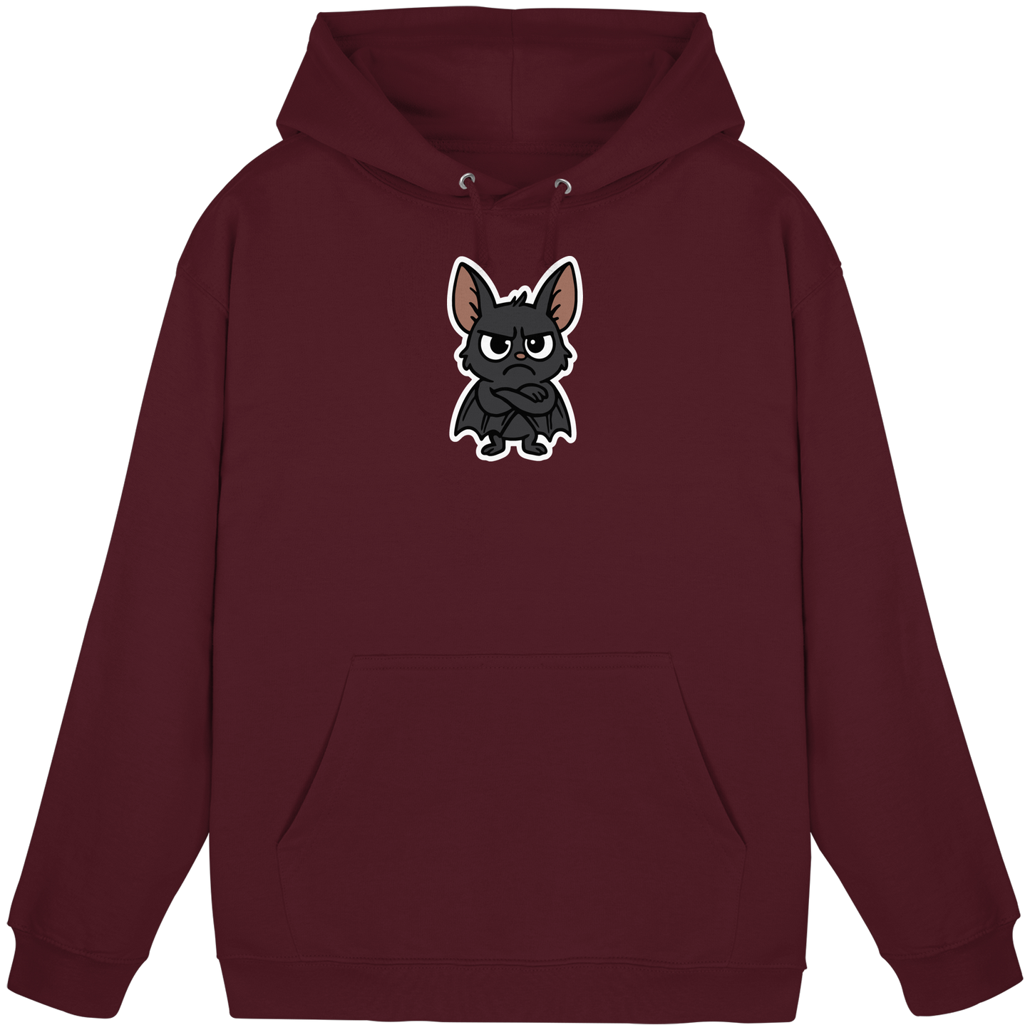 Fledermaus mit verschränkten Flügeln – Nachtmodus: Skepsis aktiv - Basic Unisex Hoodie