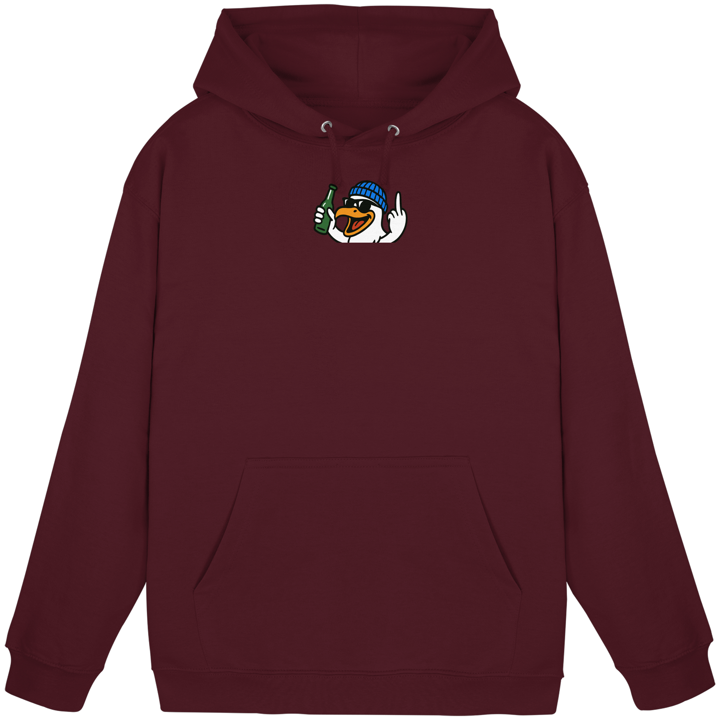 Möwe mit Mittelfinger – Der fliegende Cocktail der Verweigerung - Basic Unisex Hoodie