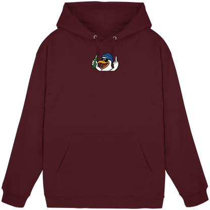 Möwe mit Mittelfinger – Der fliegende Cocktail der Verweigerung - Basic Unisex Hoodie