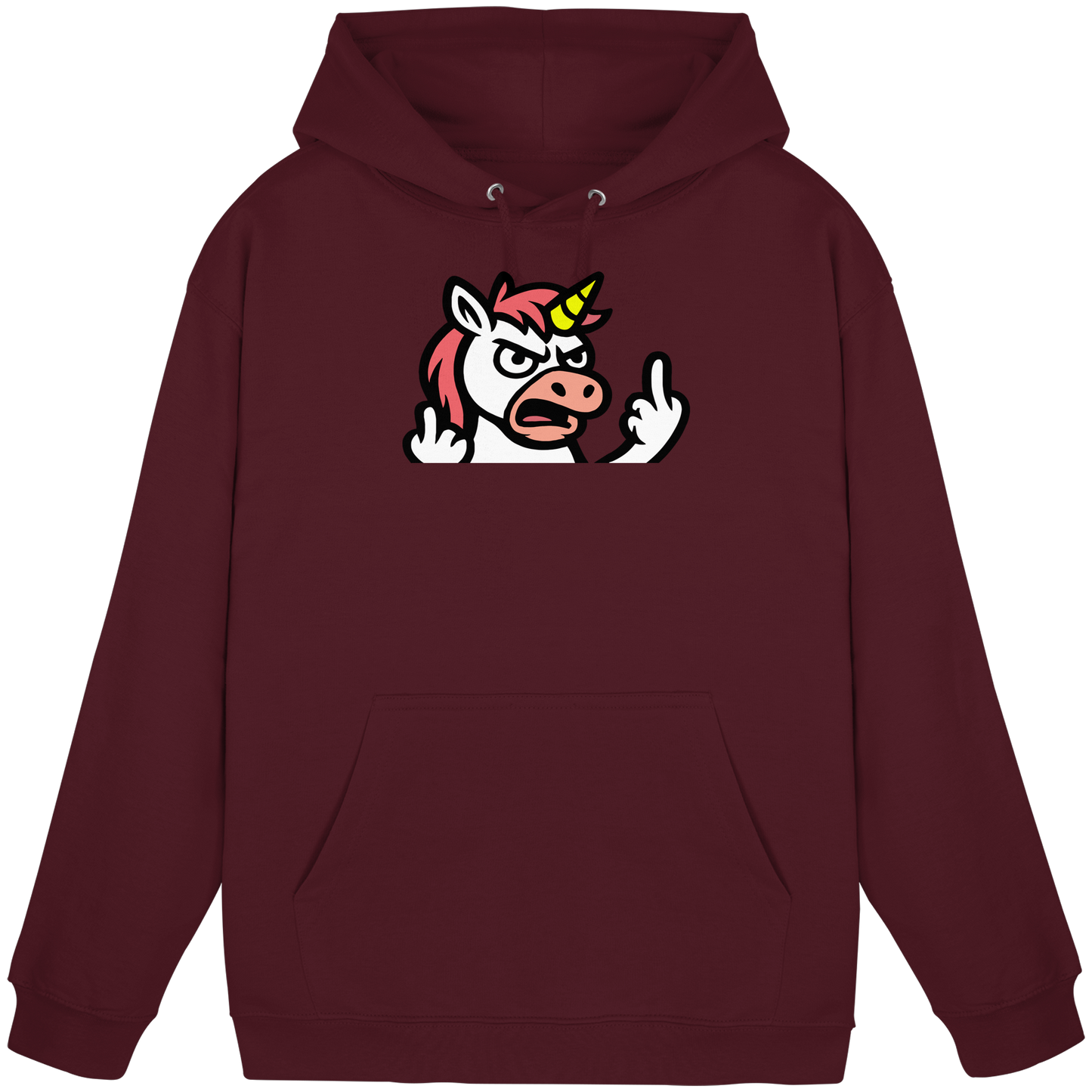 Einhorn mit Mittelfinger – Wenn die Zuckerwatte abgelaufen ist - Basic Unisex Hoodie