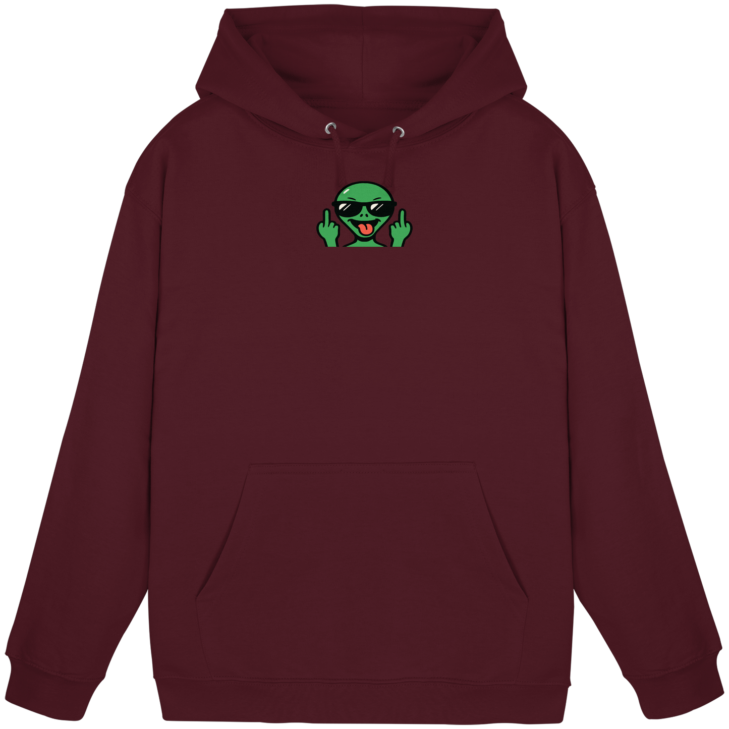 Alien mit Mittelfinger – Grüße vom Planeten Genervt - Basic Unisex Hoodie
