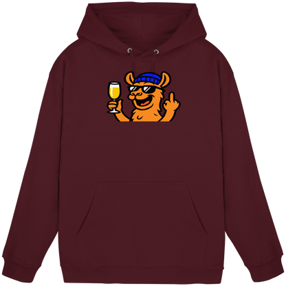 Lama mit Mittelfinger – Der ultimative Stoppschild für Laberer - Basic Unisex Hoodie