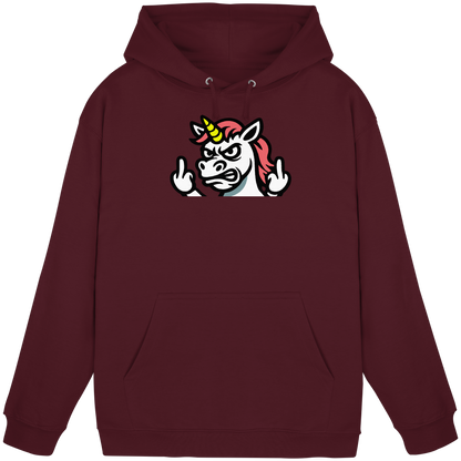 Einhorn mit Mittelfinger – Sag’s mit dem Horn - Basic Unisex Hoodie
