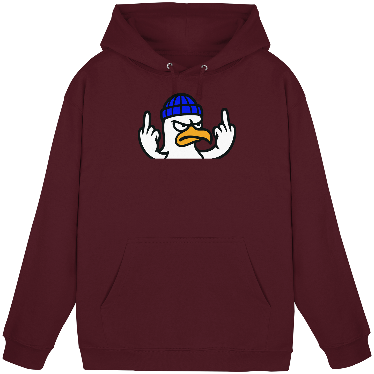 Möwe mit Mittelfinger – Kein Bock, keine Diskussionen - Basic Unisex Hoodie