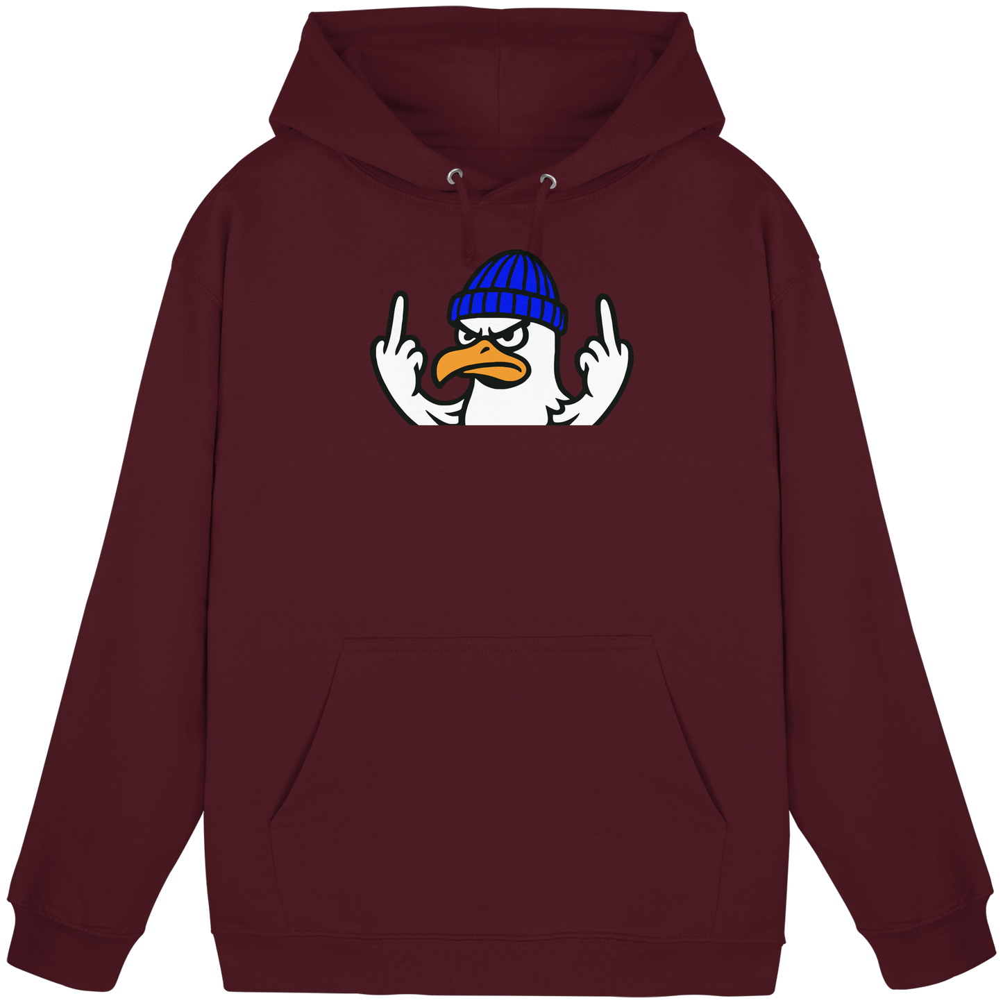 Möwe mit Mittelfinger – Vogel zeigen, Stil behalten  - Basic Unisex Hoodie
