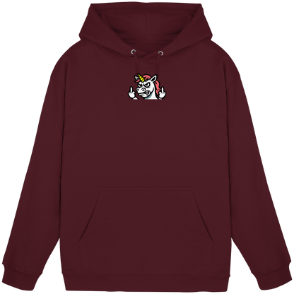 Einhorn mit Mittelfinger – Sag’s mit dem Horn - Basic Unisex Hoodie
