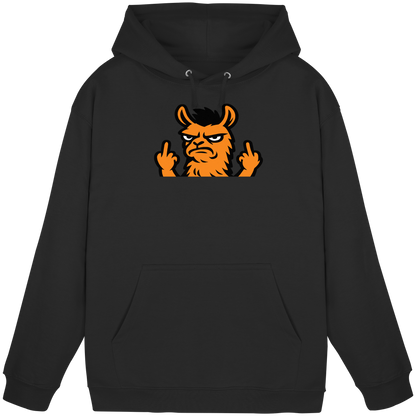 Lama mit Mittelfinger – Dein Mode-Statement gegen soziale Überforderung - Basic Unisex Hoodie
