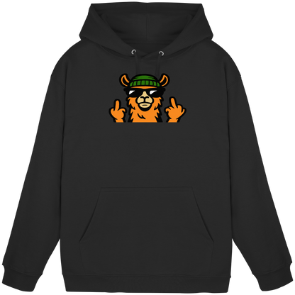 Lama mit Mittelfinger – Dein freches Statement gegen nervige Fragen und blöde Menschen - Basic Unisex Hoodie