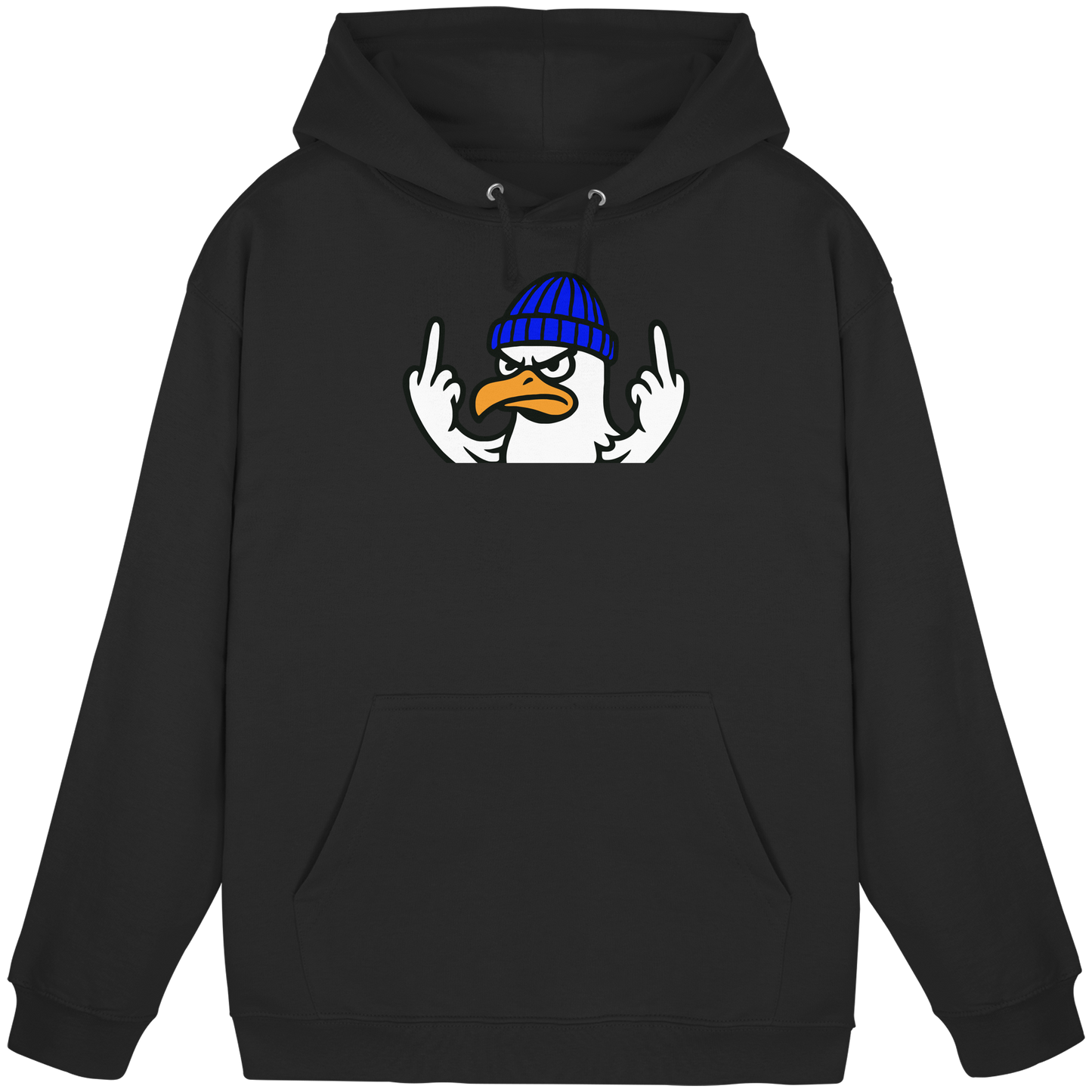 Möwe mit Mittelfinger – Vogel zeigen, Stil behalten  - Basic Unisex Hoodie