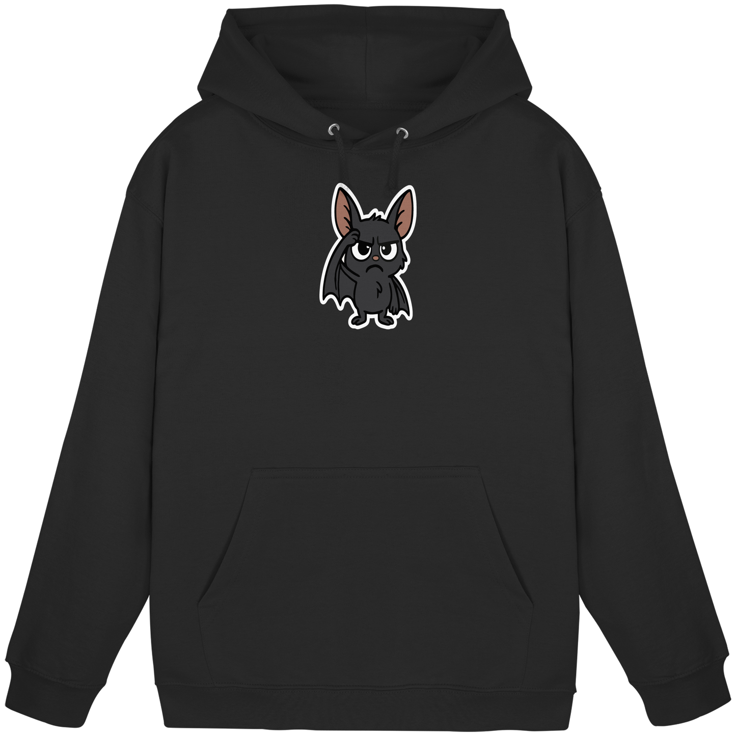 Fledermaus mit hochgezogener Braue – Nachtleben mit Meinung - Basic Unisex Hoodie