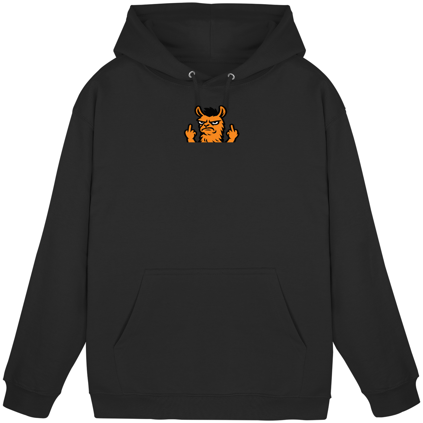 Lama mit Mittelfinger – Dein Mode-Statement gegen soziale Überforderung - Basic Unisex Hoodie
