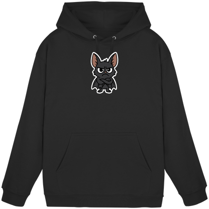 Fledermaus mit verschränkten Flügeln – Nachtmodus: Skepsis aktiv - Basic Unisex Hoodie