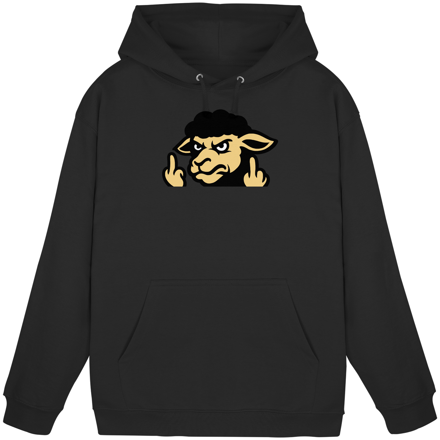 Schwarzes Schaf mit Mittelfinger – Für alle, die nicht dazugehören wollen - Basic Unisex Hoodie