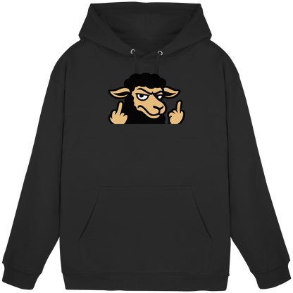 Schwarzes Schaf mit Mittelfinger – Das stille Nein in Stoffform - Basic Unisex Hoodie